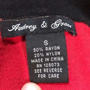 Audrey & Grace Sweaters - Red (holiday) Cardigan Audrey & Grace Sweaters - Red (holiday) Cardigan